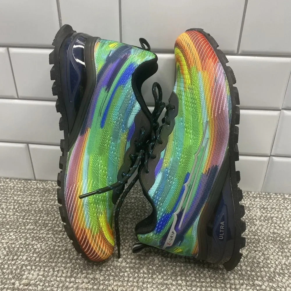 Kricely Trail Shoes Men's EU 40‎ US 7 Hiking X-Grip Ultra Running Rainbow S4